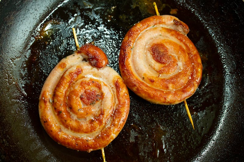 Winter Warmth Pizza with spicy sausage and roasted peppers